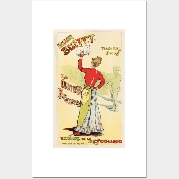 French Singer EUGENIE BUFFET Theatre de la Republique Art by Leopold Stevens 1895 Wall Art by vintageposters